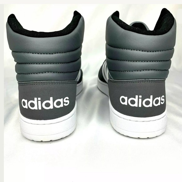 Adidas Mens Size US 13 VS Hoops Mid Grey and White - Picture 4 of 7